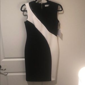 Color block Calvin Klein scuba dress